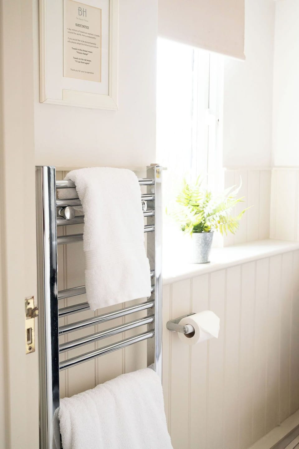 Shower, free toiletries, towels