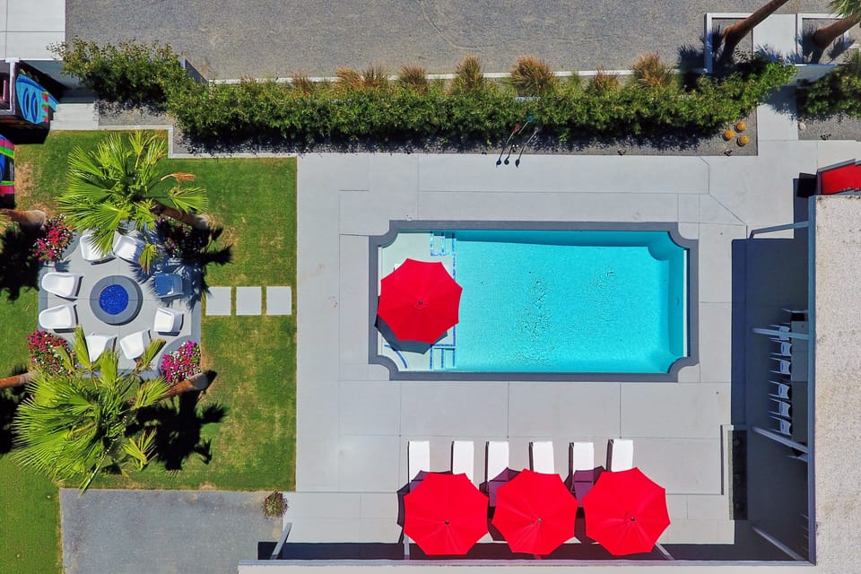 Aerial shot of property