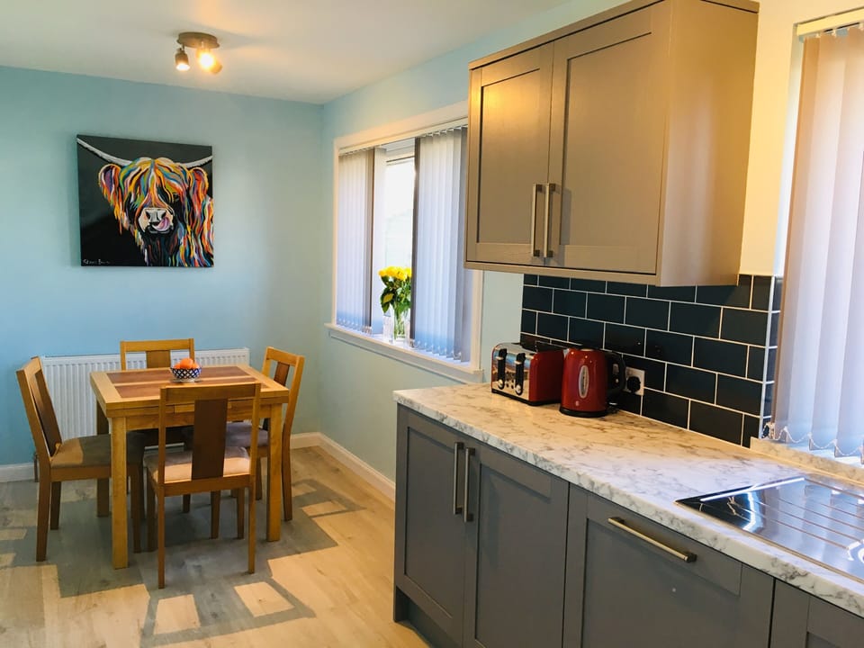 Kitchen with dining table