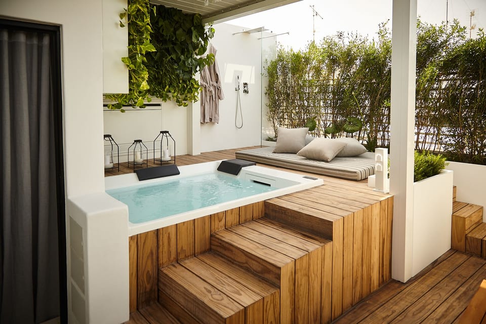 CLIO - Grand Suite, Private Terrace, Pergola & Hot Tub | Terrace/patio