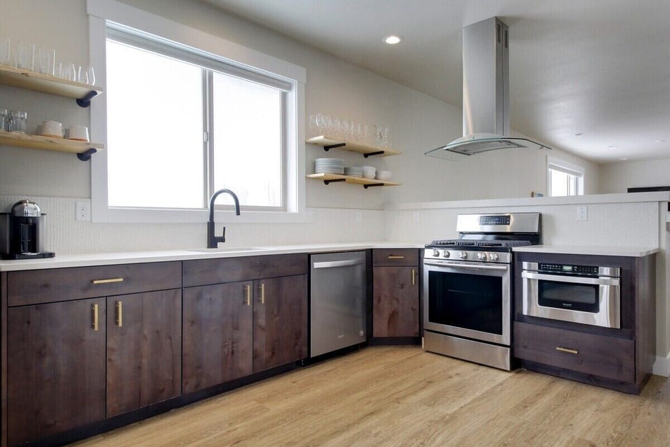 Full kitchen with stove, dishwasher, microwave, drip coffee maker and a washer and dryer for your convenience!