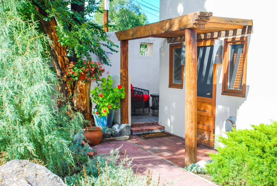 Your private entrance and patio await