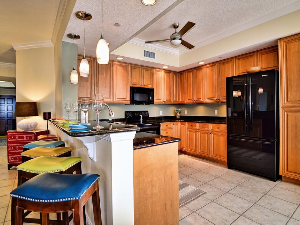 Spacious kitchen.