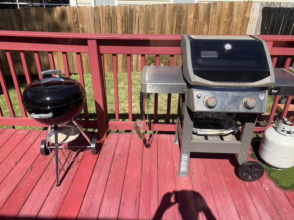 Gas and Charcoal Grill