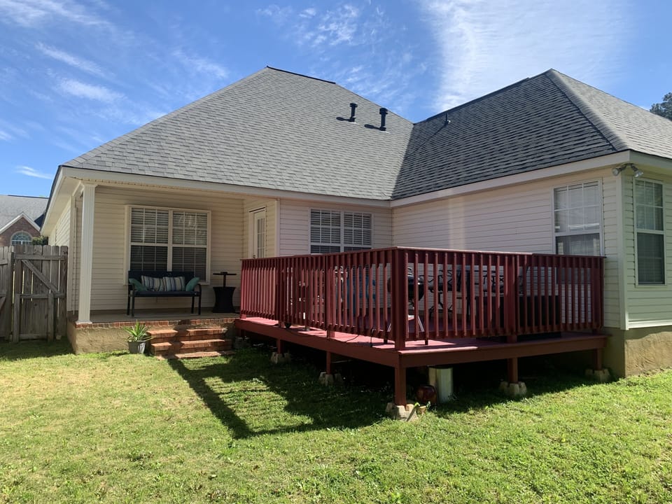 Back deck and porch 