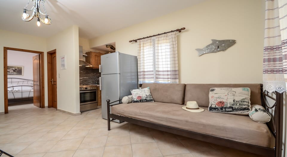 Luxury Apartment, 1 Bedroom, Sea View | Private kitchen | Full-size fridge, oven, stovetop, coffee/tea maker