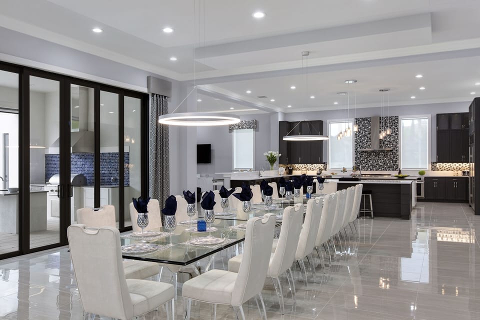 Your dining room opens out into a fantastic open concept kitchen