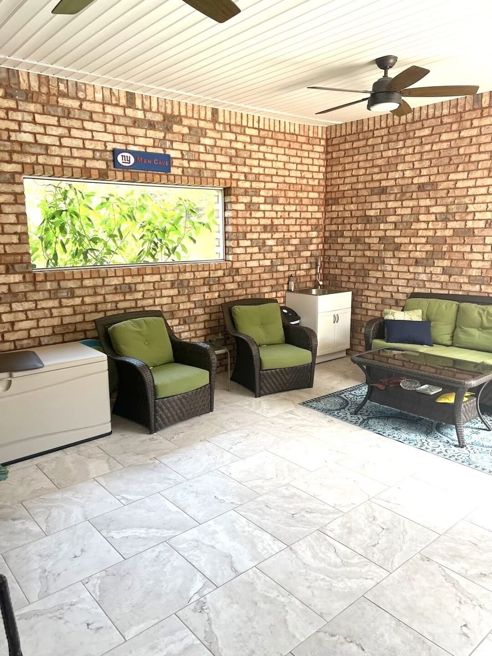 Comfy patio with your  TV