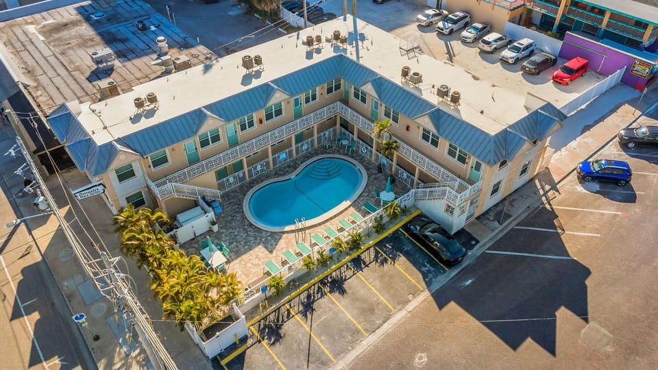 A charming boutique condo complex set in the heart of Clearwater Beach on Mandalay Avenue.