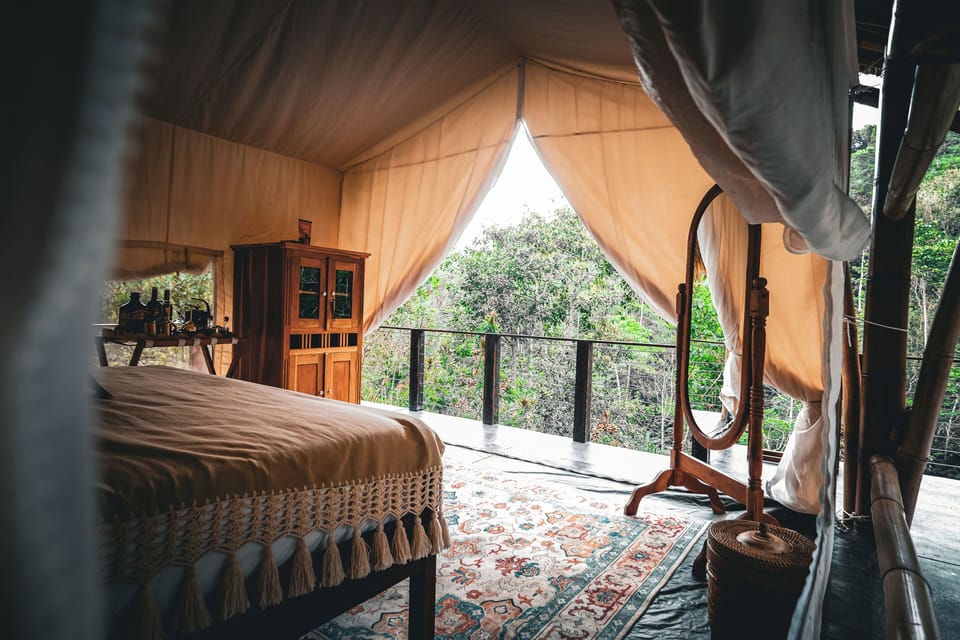 Deluxe Tent, 1 King Bed, Private Bathroom, Mountain View | Premium bedding, free minibar, in-room safe, free WiFi