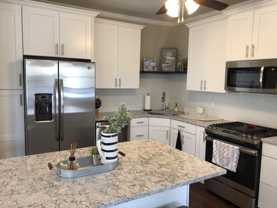 New stainless steel appliances, counter tops and cabinets! 