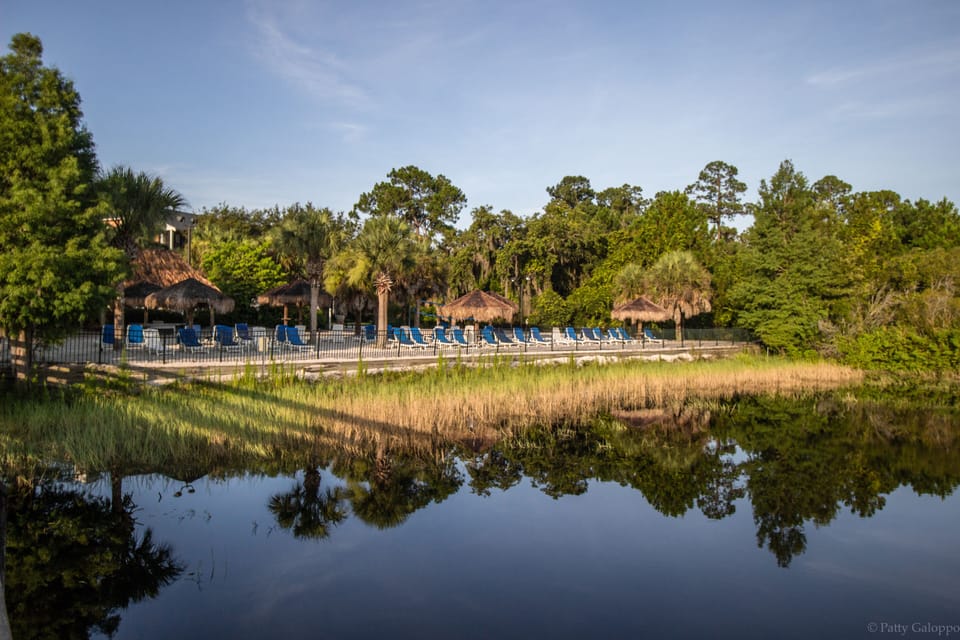 The man-made sand beach at the Davenport Lake riviera.