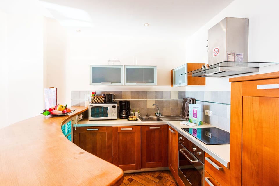 Kitchen open to the living room