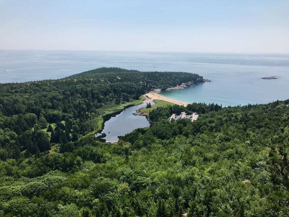 View of Sand Beach from the Bee Hive trail