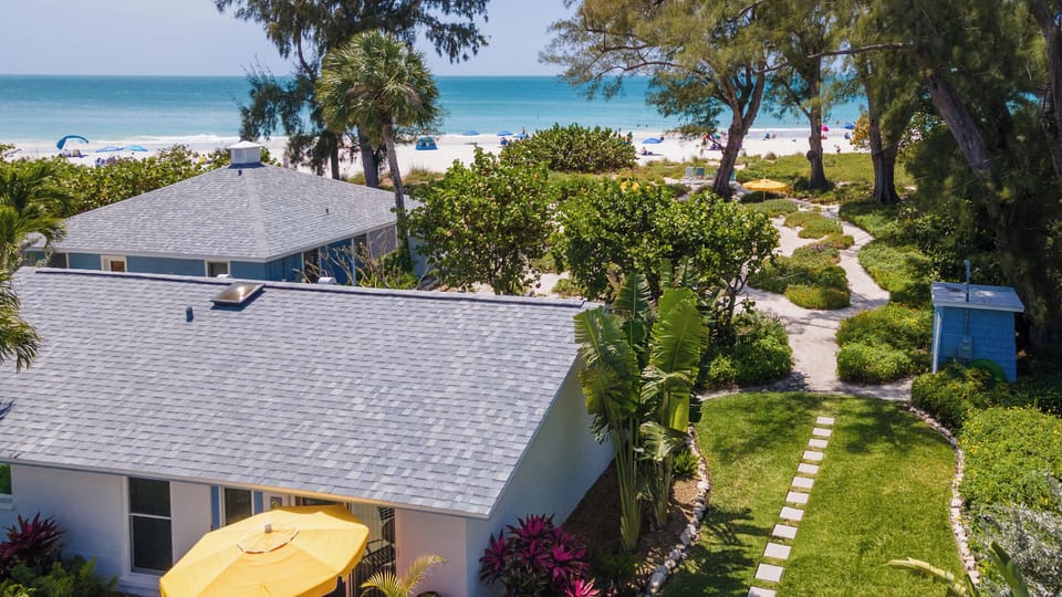 Garden walk to our private beach access