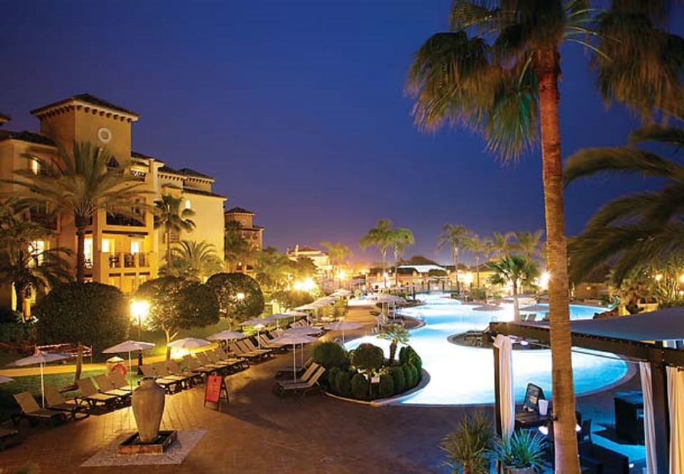 Main Pool at Dusk from Near the Main Restaurant