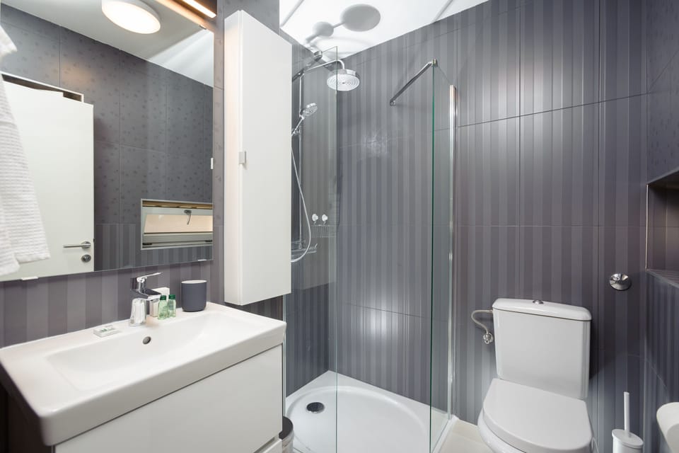 Deluxe Double Room (2) | Bathroom | Shower, designer toiletries, hair dryer, bathrobes