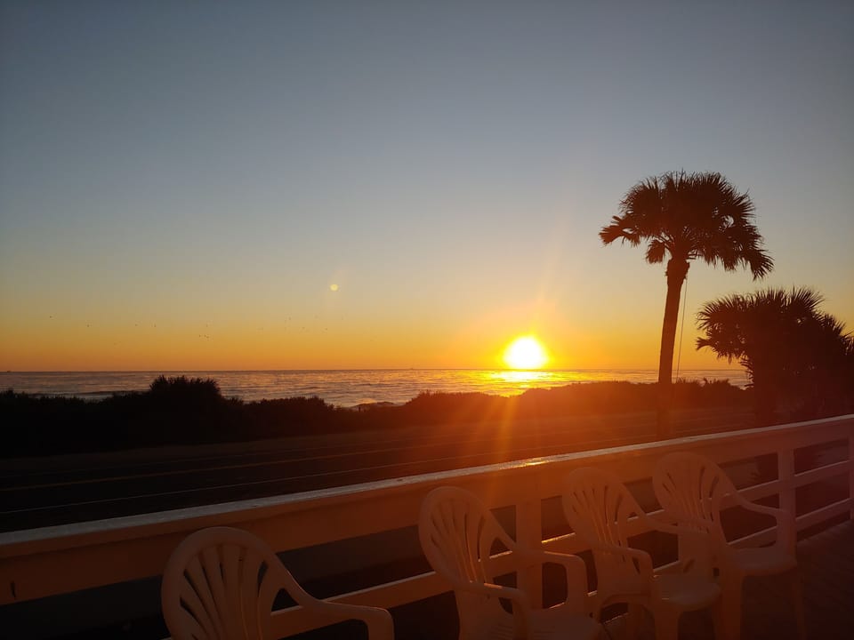 Sunrise on the Atlantic- view from front deck