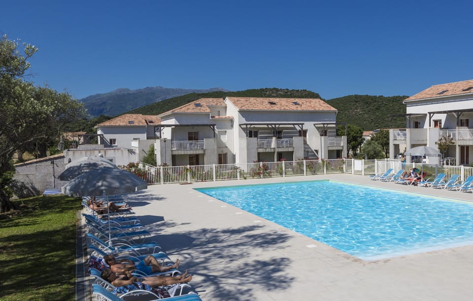 The outdoor pool is open during the summer!