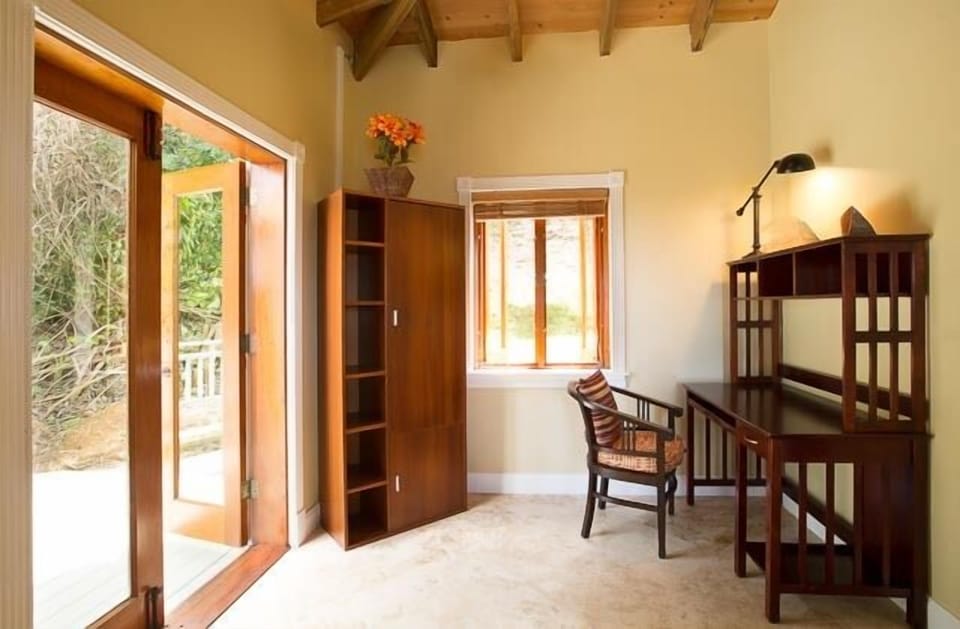 Guest bedroom with study