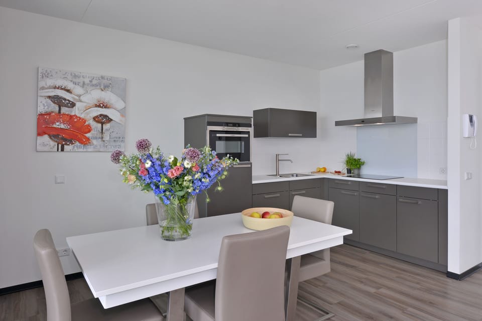 Apartment (Type I) | Private kitchen | Fridge, microwave, oven, stovetop