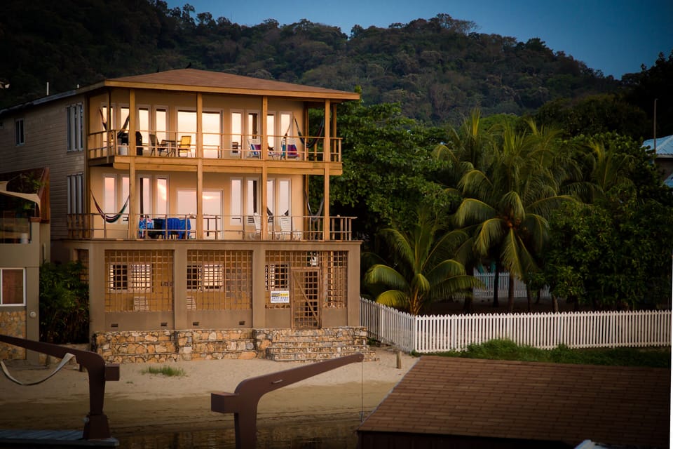 Turtle Casa in the warm glow of the setting sun.