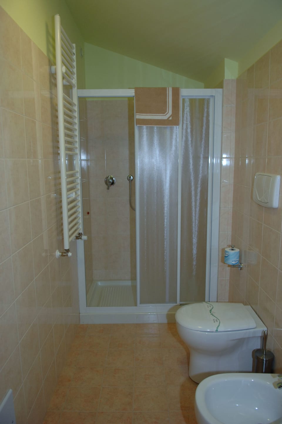Shower, free toiletries, hair dryer, bidet