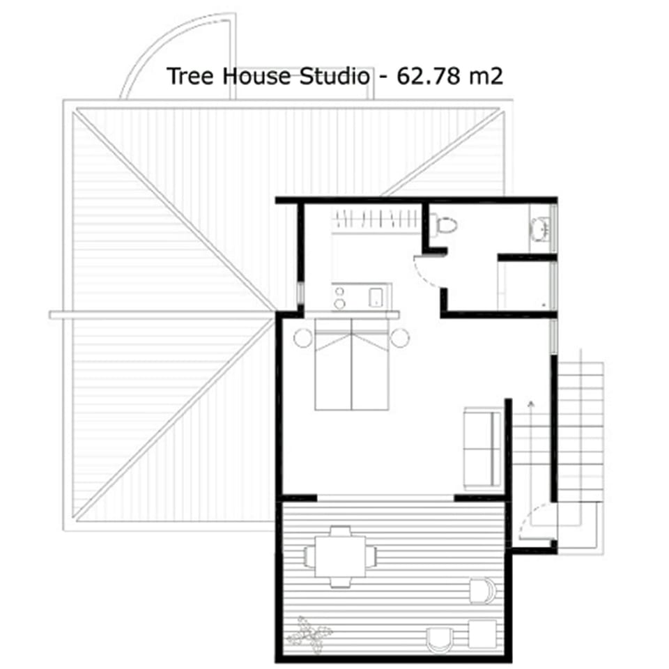 Deluxe Studio, 1 Queen Bed, Ocean View | Floor plan