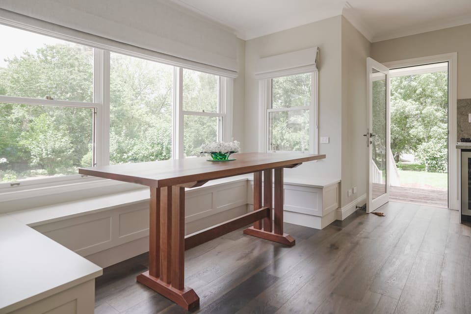 Kitchen nook for breakfast.