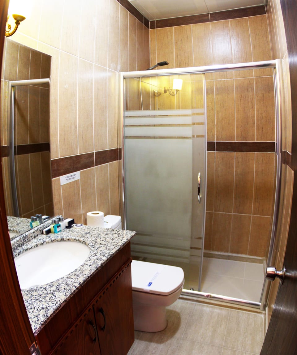 Standard Twin Room, 2 Twin Beds | Bathroom | Shower, free toiletries, hair dryer, slippers