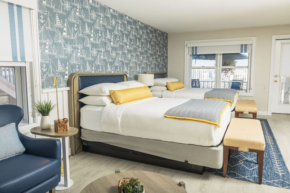 Double Waterview | Premium bedding, blackout drapes, iron/ironing board, WiFi (free)