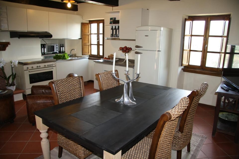 Full-size fridge, microwave, oven, stovetop