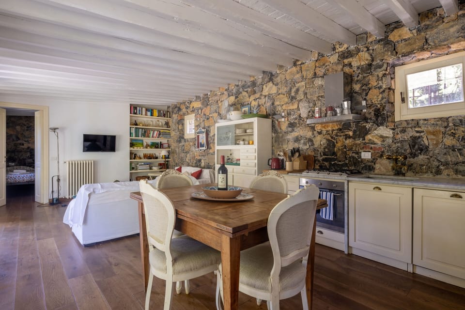 The kitchen has everything you need for your stay