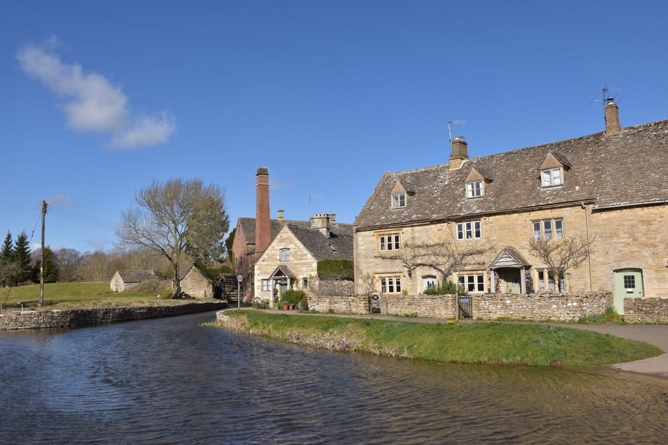 View towards the mill in the village