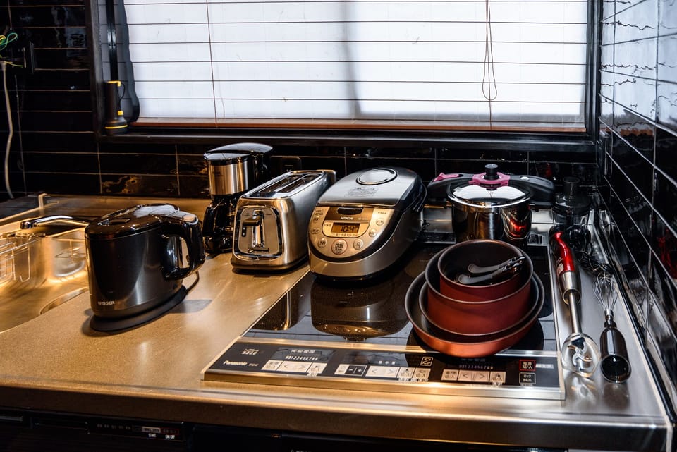 The various appliances and utensils for the usage of our guests.