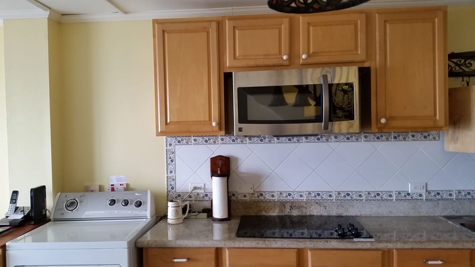 Kitchen stovetop and microwave