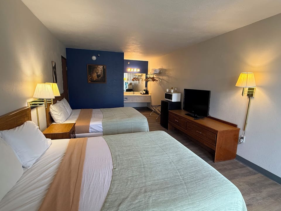 Classic Room, 2 Queen Beds, Pets Not Allowed, Ground Floor | Pillowtop beds, blackout drapes, soundproofing