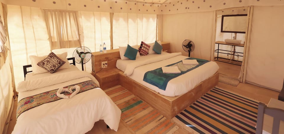 Deluxe Tent, 1 Double Bed, Resort View, Ground Floor | Egyptian cotton sheets, premium bedding, rollaway beds (surcharge)