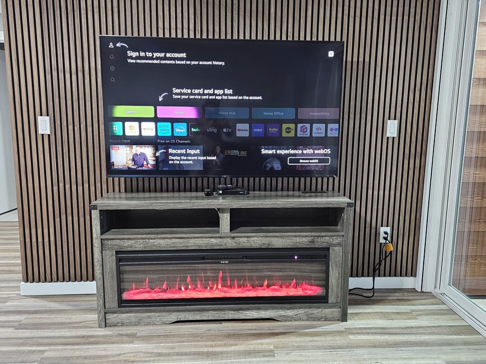 65-inch LED TV with satellite channels