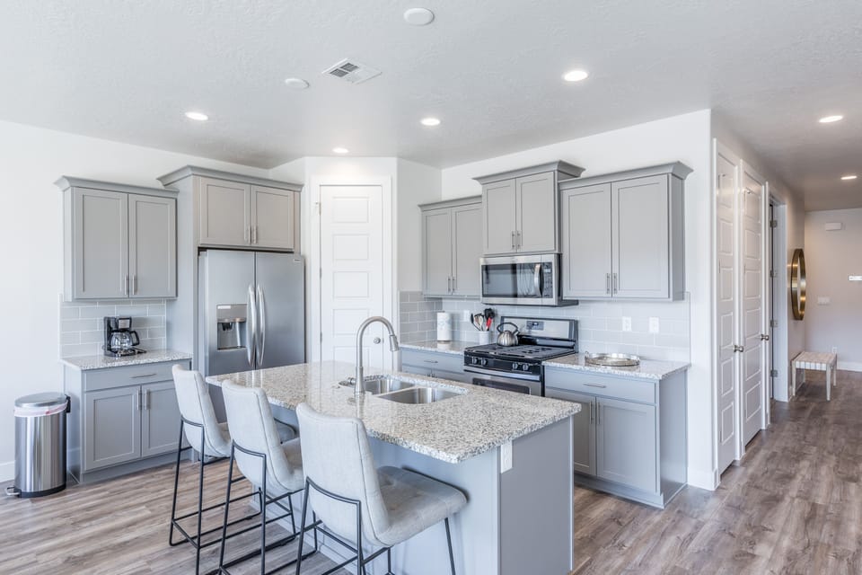 Kitchen Angle View - This sleek, modern kitchen has all the best upgrades to make cooking a breeze!