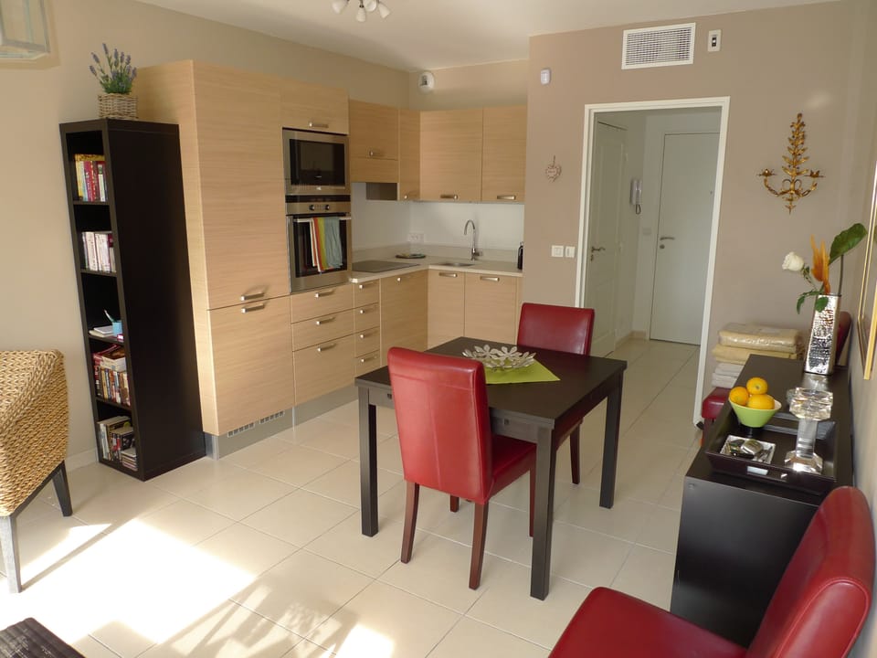 Dining area and kitchen