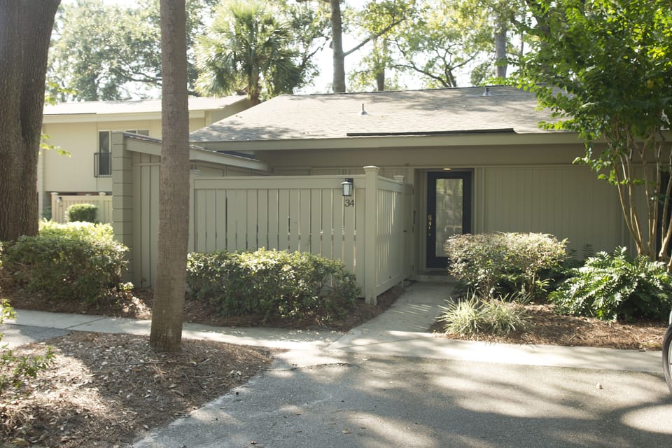 Front of villa