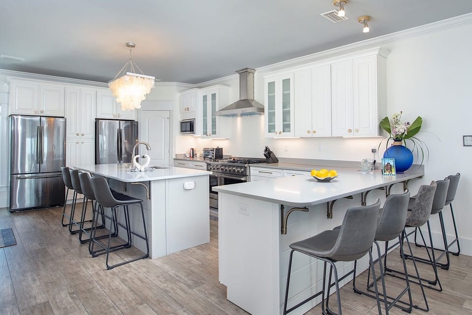 Dream - Beautiful, functional kitchen with two refrigerators and plenty of counter space, as well as extra seating for meals