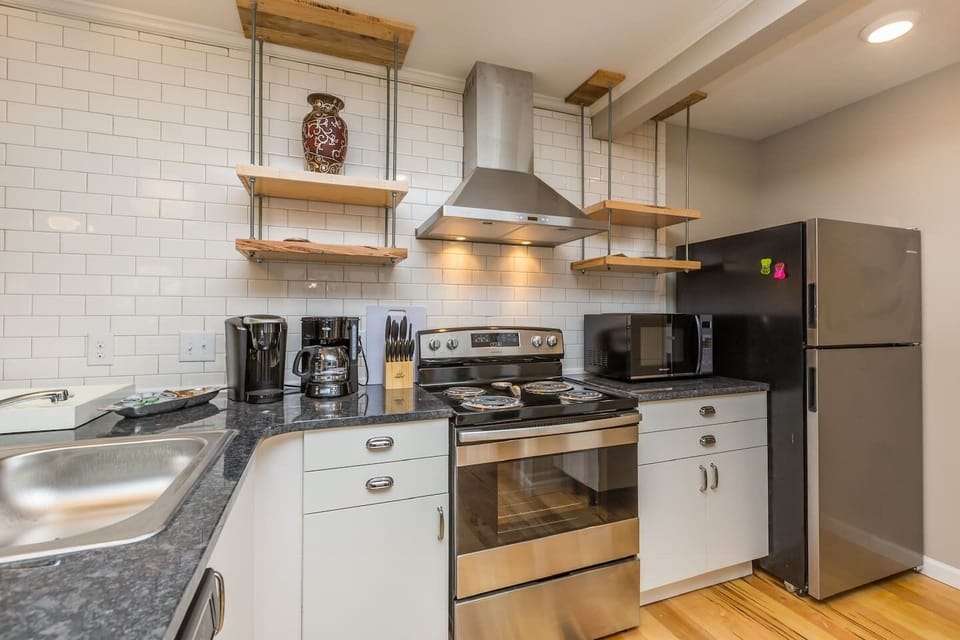 Updated, fully-stocked kitchen 