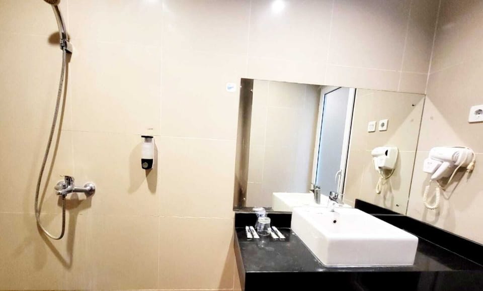 Family Room | Bathroom | Shower, rainfall showerhead, free toiletries, slippers