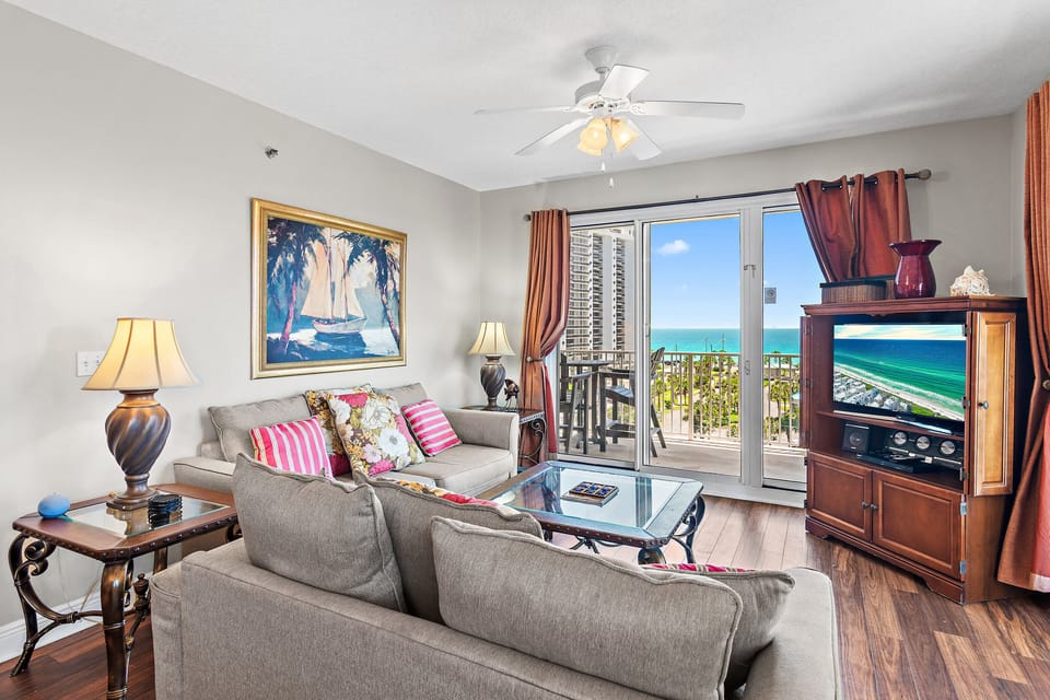 Living room with balcony access
