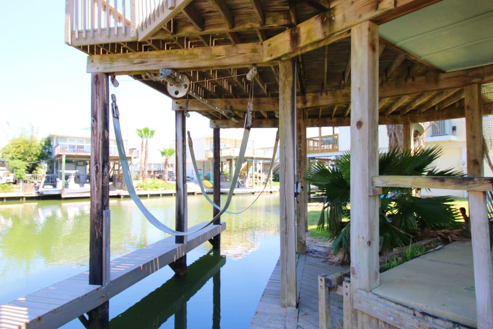 Another view of the boat slip and canal