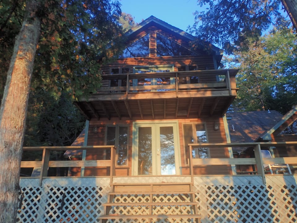 Front of house that faces towards the lake