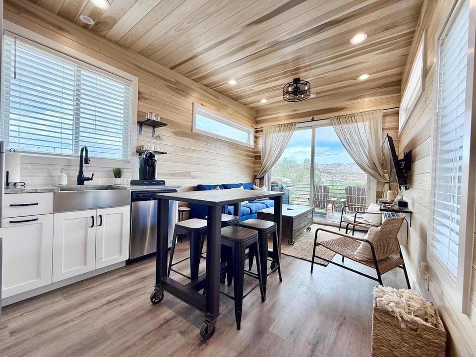The open layout of Prickly Pear creates a sense of spaciousness and puts everything within easy reach.