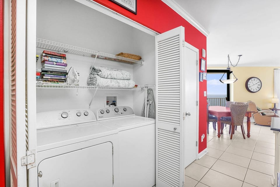 A full size washer and dryer